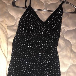 Rhinestone black body con dress